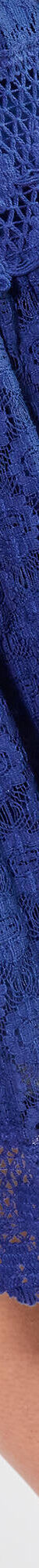 Jupe mi-longue, dentelle et macramé (bleu) Jupe mi-longue, dentelle et macramé (bleu)